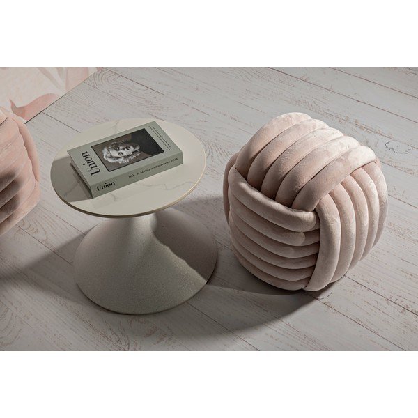 Jasnoróżowy aksamitny puf Softy – Mauro Ferretti-image-1