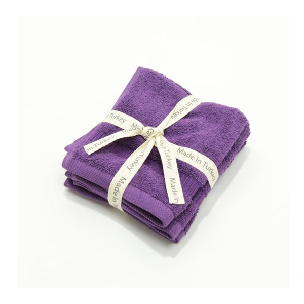 Fioletowy ręcznik bawełniany My Home Plus Guest, 33x33 cm