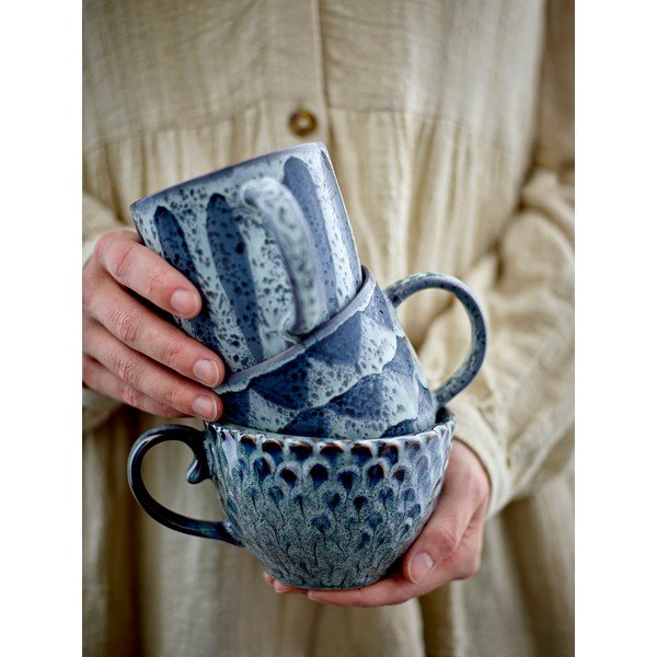 Szare filiżanki zestaw 4 szt. ceramiczne 365 ml Katrina – Bloomingville-image-4