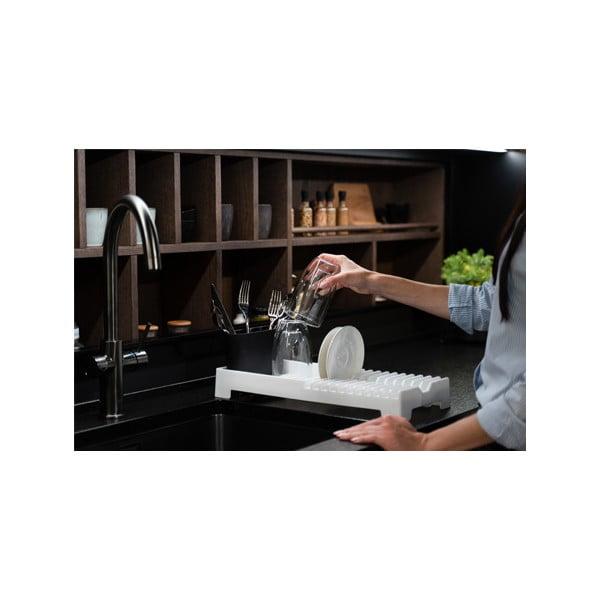 Biały ociekacz do naczyń Vialli Design Livio Duo-image-1