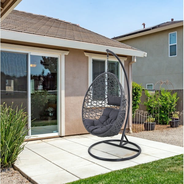 Czarny ogrodowy fotel wiszący Bonami Selection Costelo-image-1