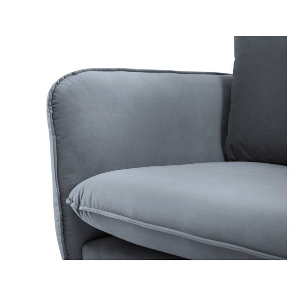 Szara aksamitna sofa Cosmopolitan Design Vienna, 160 cm-image-4