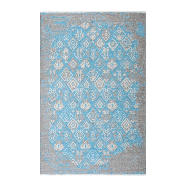 Szaro-niebieski dywan dwustronny Vitaus Normani, 77x200 cm
