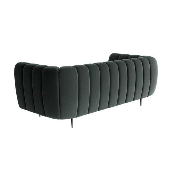 Ciemnoszara aksamitna sofa Ghado Shel, 210 cm-image-3