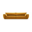 Musztardowa aksamitna sofa 248 cm Vanda – Mazzini Sofas