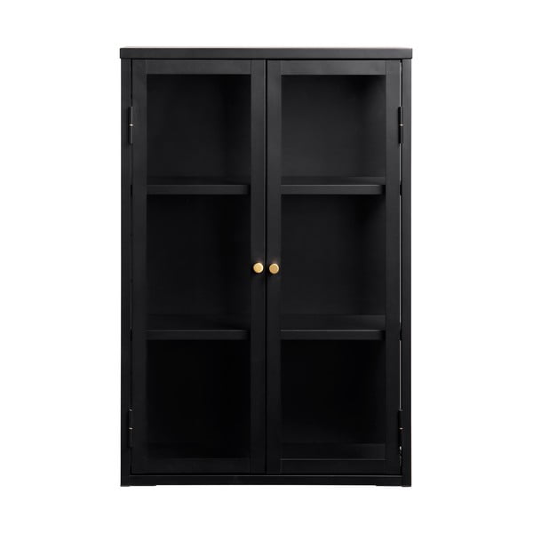 Czarna metalowa witryna 60x90 cm Carmel – Unique Furniture