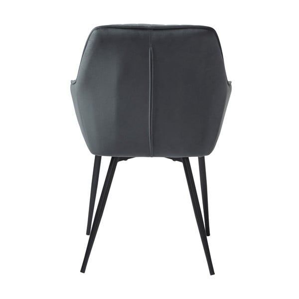 Szare tapicerowane fotele jadalniane zestaw z podłokietnikami 2 szt. Nolan Stripe – Unique Furniture-image-4