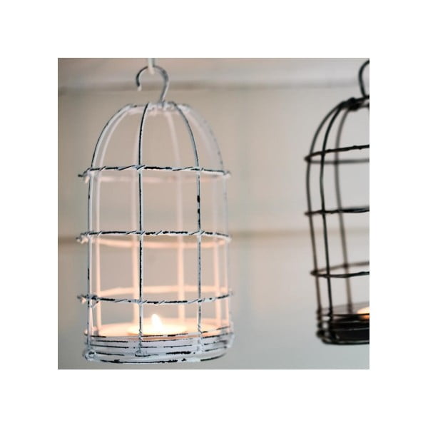 Lampion Bird Cage Light 26 cm, biały