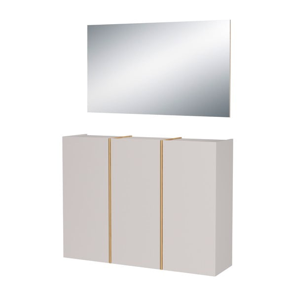 Kremowy zestaw do przedpokoju 138x200x37 cm Libbiano – Germania