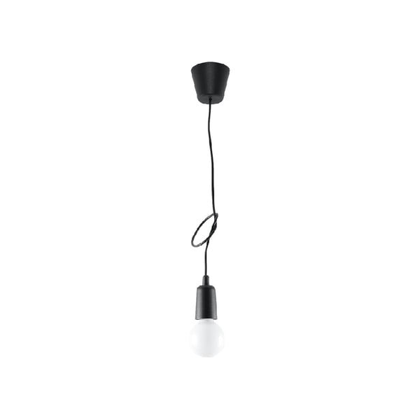 Czarna lampa wisząca 9x9 cm Rene – Nice Lamps