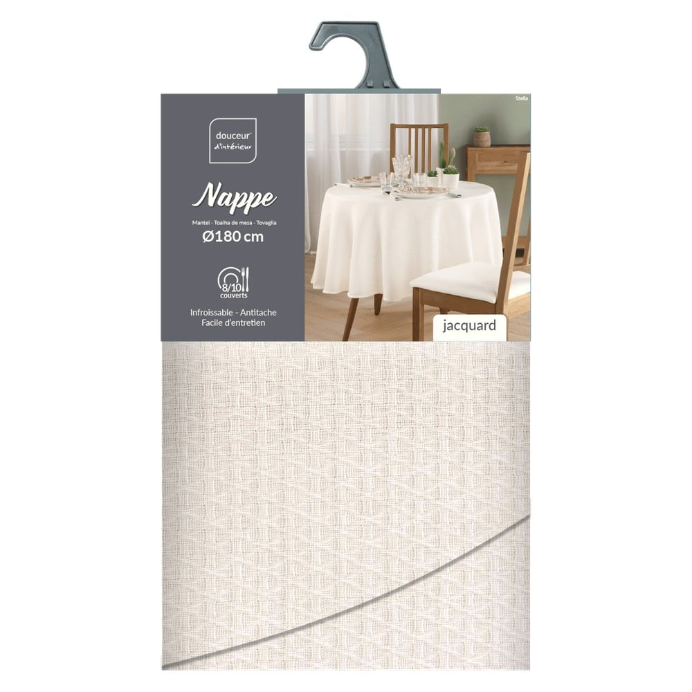 Obrus żakardowy ø 180 cm Stella – douceur d'intérieur (zdjęcie 5)