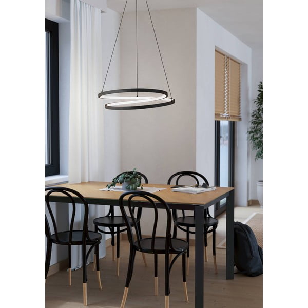 Czarna lampa wisząca LED ø 55 cm RUOTALE – EGLO-image-2