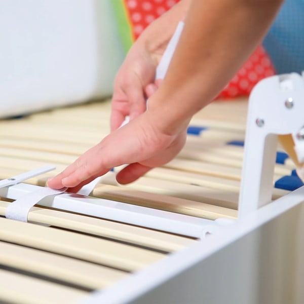 Biało-beżowa barierka do łóżka 100 cm – Roba-image-3