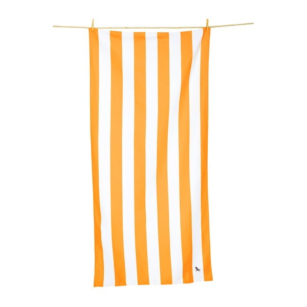Ręcznik szybkoschnący w pomarańczowe pasy Dock and Bay, 160x80 cm