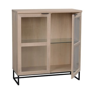 Naturalna witryna z litego drewna dębowego 95x105 cm Everett - Rowico