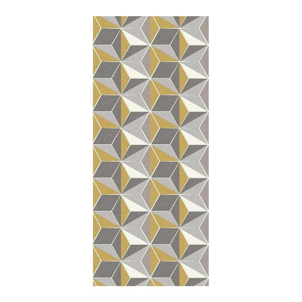 Szaro-żółty chodnik Floorita Dice Grey Ochre, 60x115 cm