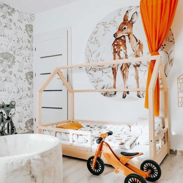 Dziecięca naklejka ścienna Dekornik Deer in a Circle, ø 150 cm-image-2