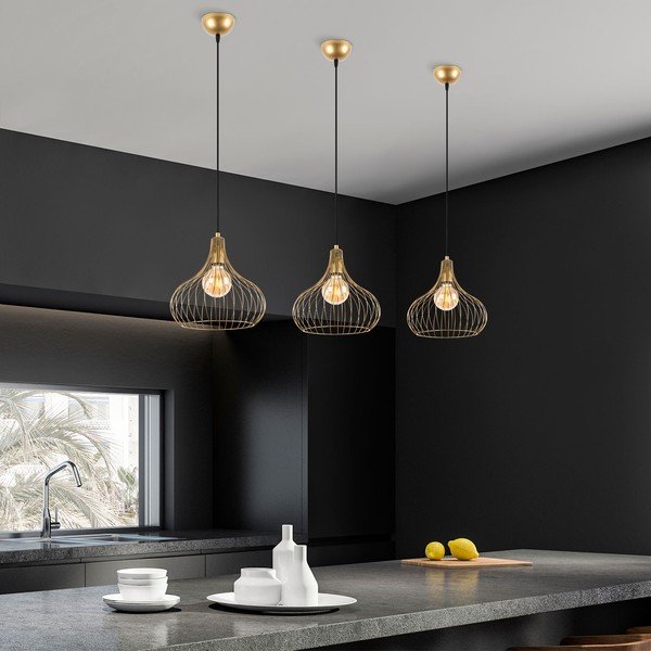 Lampa wisząca z metalowym kloszem ø 22 cm Teldemia – Opviq lights-image-2