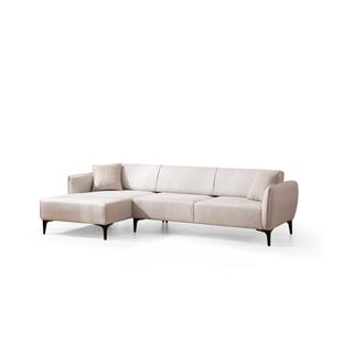 Biała sofa narożna Artie Belissimo, lewy narożnik