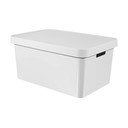Biały pojemnik z pokrywką Curver Infinity, 45 l