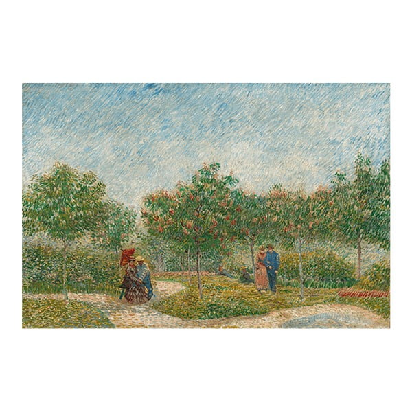 Reprodukcja obrazu Vincenta van Gogha - Garden with Courting Couples- Square Saint-Pierre, 40x26 cm