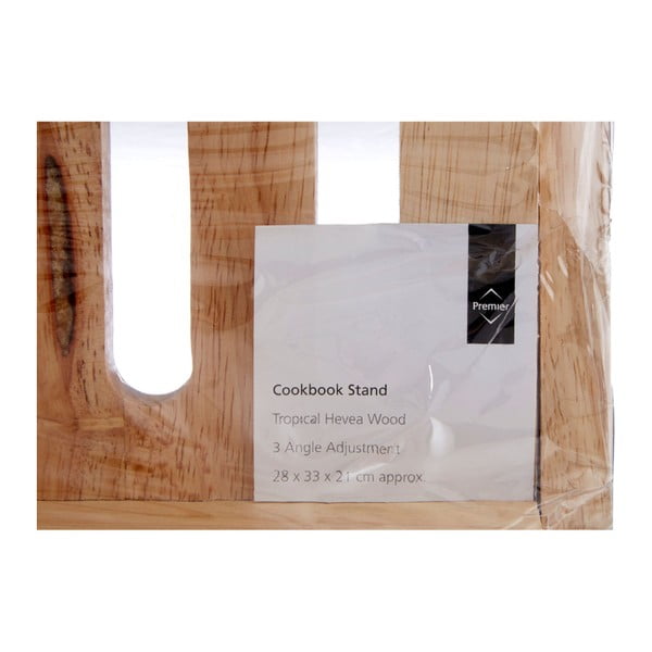 Stojak na książkę kucharską z drewna kauczukowego Premier Housewares Cookbook Stand-image-4