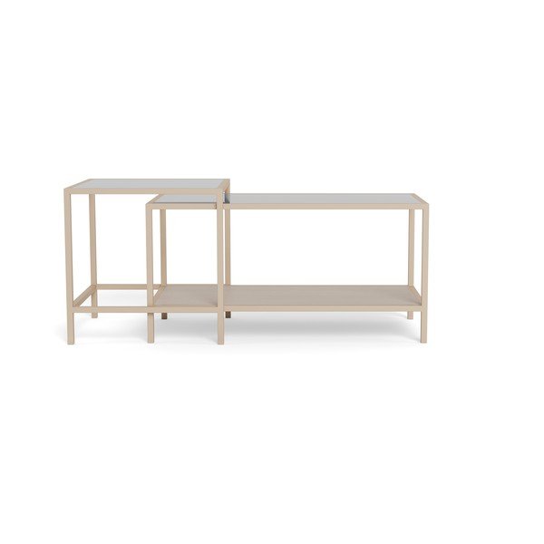 Szare stalowe stoliki zestaw 2 szt. 50x90 cm Seaford – Actona-image-4