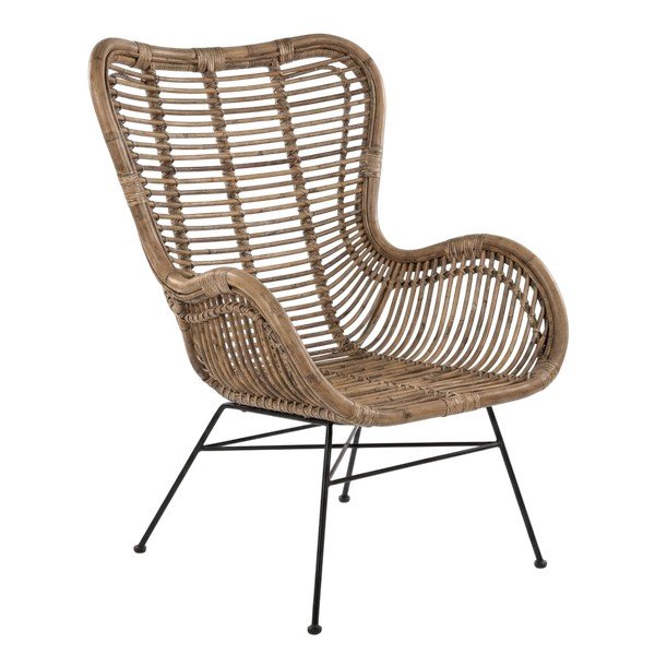 Rattanowy fotel ogrodowy w naturalnym kolorze Rattan – Ego Dekor