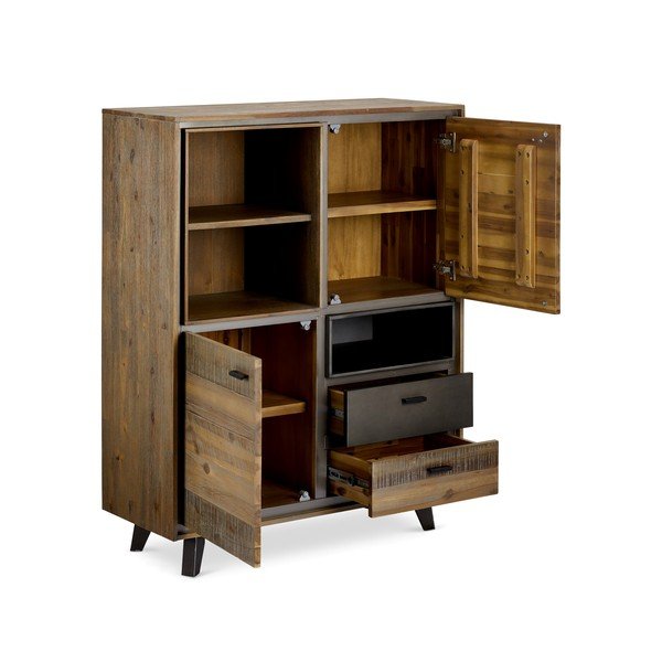Wysoka komoda z drewna akacjowego Furnhouse Malaga Duo-image-1