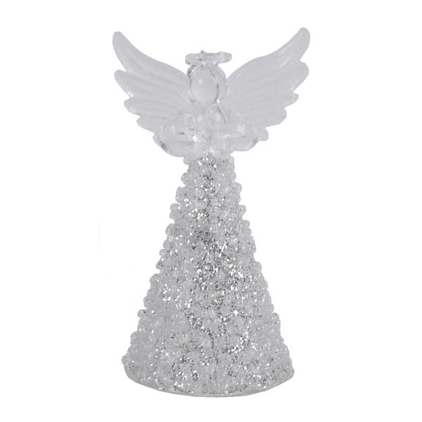 Szklany anioł dekoracyjny w srebrnym kolorze Ego dekor Fiona, wys. 9 cm