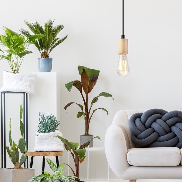 Lampa wisząca w naturalnym kolorze Leon – LAMKUR-image-1