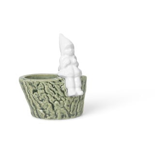 Świąteczny świecznik z porcelany i kamionki Kähler Design Christmas Tales, dł. 8,5 cm