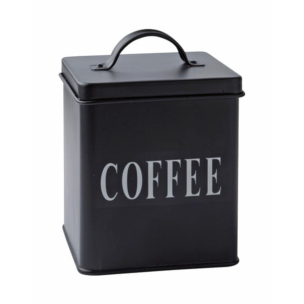 Blaszany pojemnik Coffee Black, 14x11,5 cm