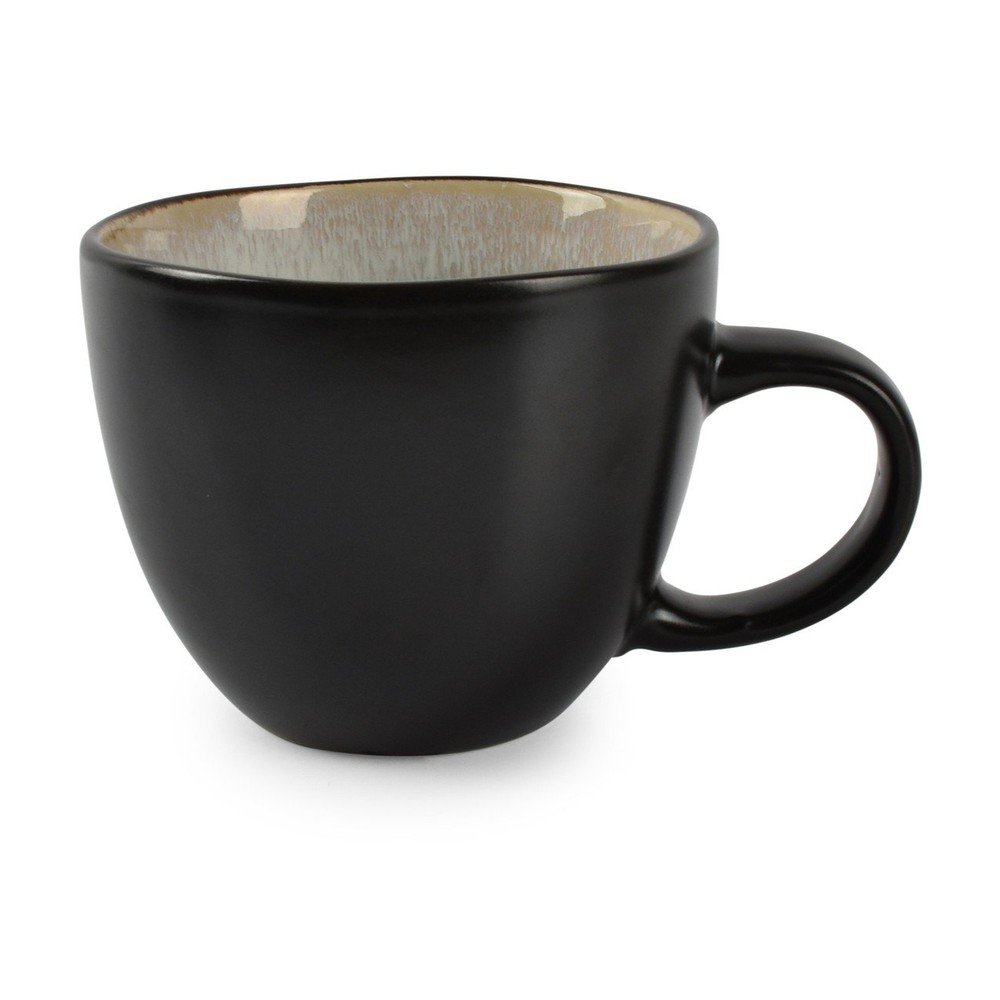 Czarny/beżowy kamionkowy kubek 420 ml Lunar – Salt&Pepper
