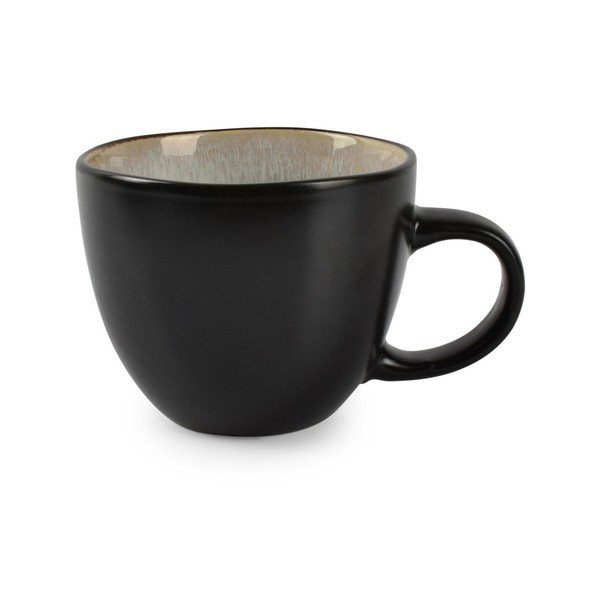Czarny/beżowy kamionkowy kubek 420 ml Lunar – Salt&Pepper