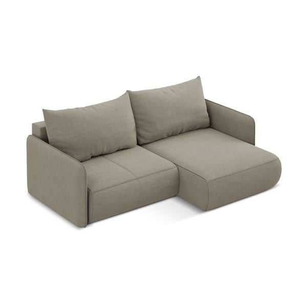 Beżowy rozkładany/ze schowkiem narożnik (prawostronny) Nanea – Makamii-image-4