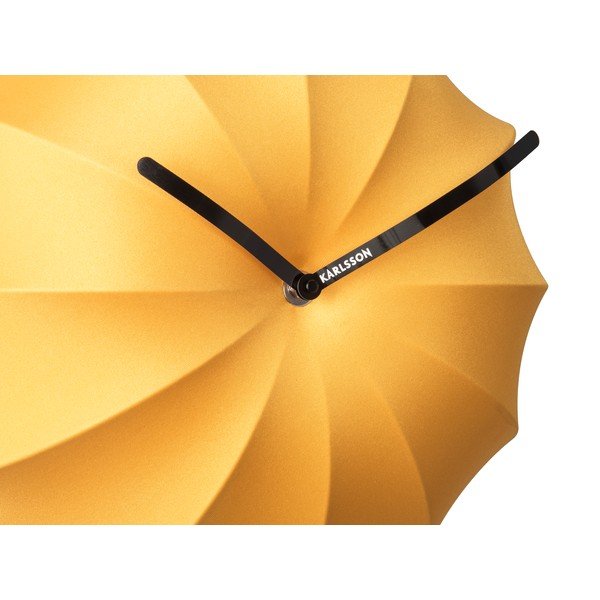 Żółty zegar ścienny Karlsson Stretch, ø 40 cm-image-3