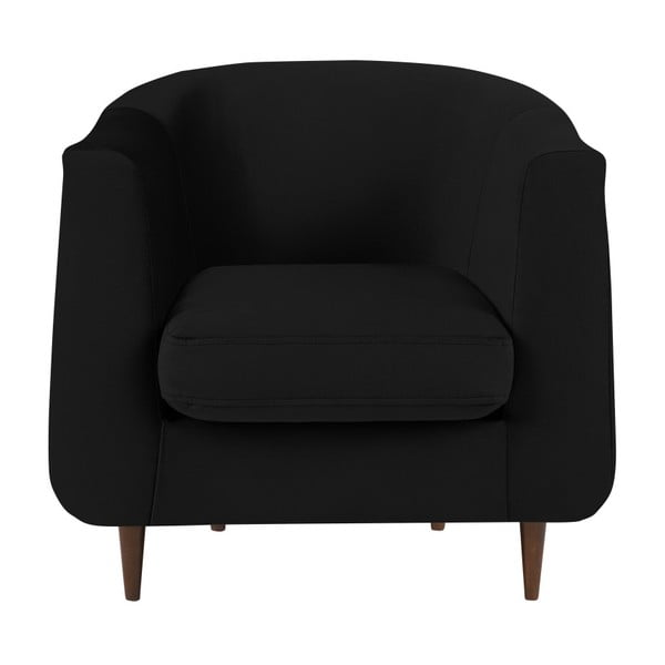Czarny aksamitny fotel Kooko Home Glam