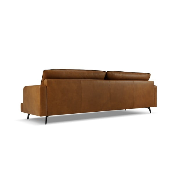 Koniakowa skórzana sofa 260 cm Virna – Micadoni Home-image-3