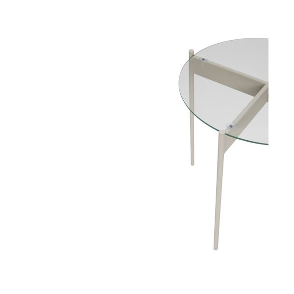 Okrągły stolik ze szklanym blatem ø 45 cm Beam – Hübsch-image-2
