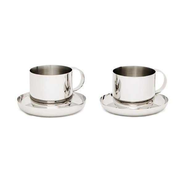 Filiżanki ze stali nierdzewnej w kolorze srebra zestaw 2 szt. Nirela – Kave Home