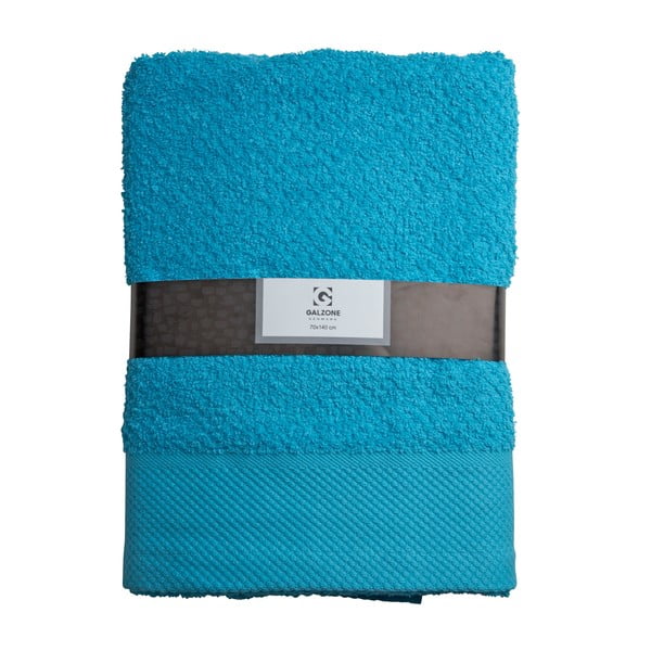 Niebieski ręcznik kąpielowy Galzone, 140x70 cm