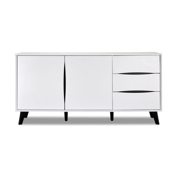 Biała niska komoda 160x80 cm Lyon – Furnhouse