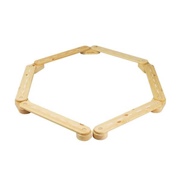 Tor sensoryczny z litego drewna sosnowego w naturalnym kolorze 10x408x5 cm Montessori – Meowbaby