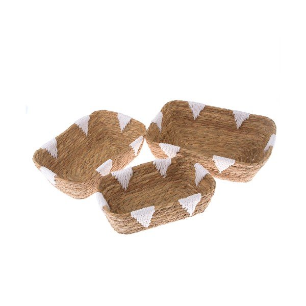 Wiklinowe koszyki zestaw 3 szt. ø 34x10 cm – Dakls
