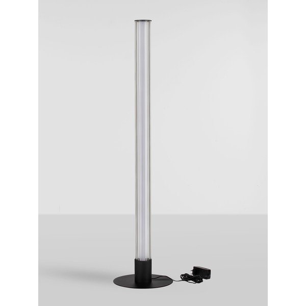 Aluminiowa lampa stojąca LED ze ściemniaczem w kolorze matowej czerni ze szklanym kloszem (wysokość 130 cm) Glovia – Nova Luce-image-4