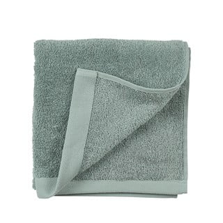Zielony ręcznik z bawełny frotte Södahl Leaf, 100x50 cm
