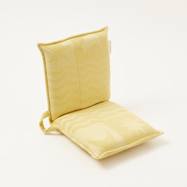 Żółty leżak plażowy Sunnylife Terry, 93x43 cm