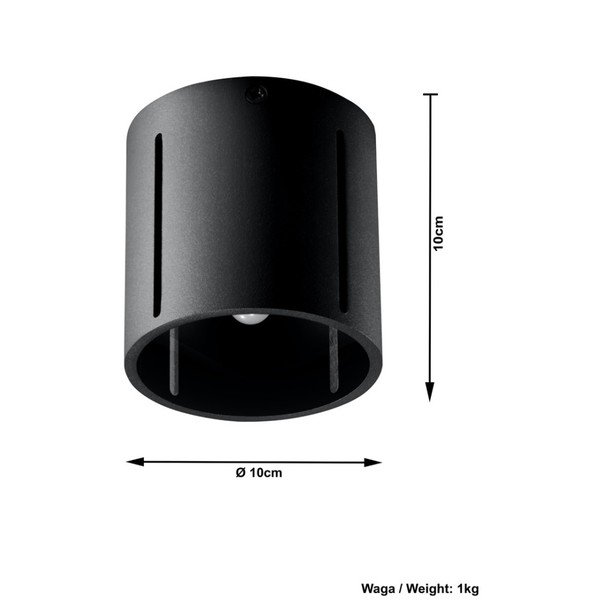 Czarna lampa wisząca Sollux Vulco-image-3