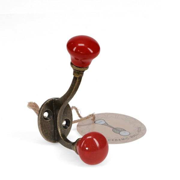 Czerwony metalowy wieszak ścienny 3 cm – Rex London-image-2